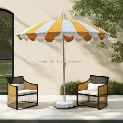 8.5 ft Durable Batwing Pagoda Umbrella Parasol Pagoda Style Patio Umbrella Lightweight Pagoda Market Umbrella