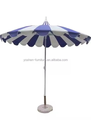 8.5 ft Durable Batwing Pagoda Umbrella Parasol Pagoda Style Patio Umbrella Lightweight Pagoda Market Umbrella