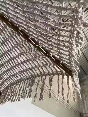 9 ft Resort Beach Macrame Crochet Umbrella Parasol Tassels Woven Canopy Umbrella Macrame Fringe Umbrella