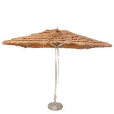 8 FT Aluminum Vintage Maldives Umbrella Beach House Hula Beach Umbrella Resort Thatched Tiki Umbrella