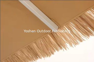 8 FT Aluminum Vintage Maldives Umbrella Beach House Hula Beach Umbrella Resort Thatched Tiki Umbrella