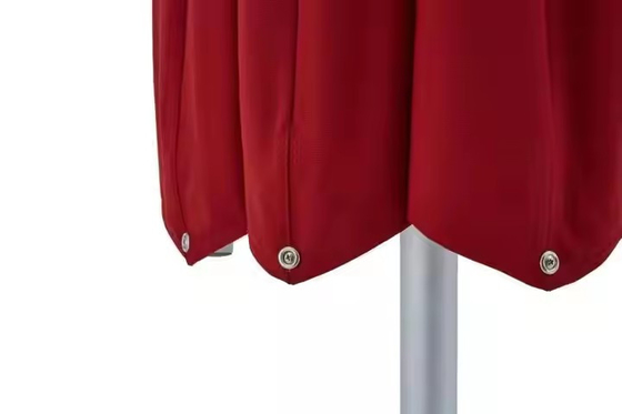 8ft Polyester Waterproof Red Parasol Cover Middle Pole Aluminum Patio Umbrella Outdoor Picnic Umbrella