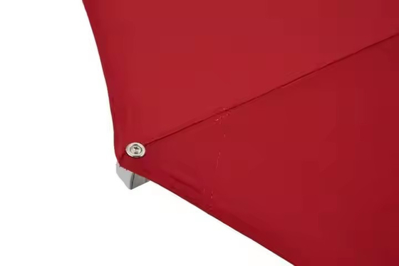8ft Polyester Waterproof Red Parasol Cover Middle Pole Aluminum Patio Umbrella Outdoor Picnic Umbrella