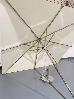 Heavy Duty Market Umbrella Luxury Star Hotel Round Outdoor Umbrella Stainless Steel Patio Umbrella Parasol