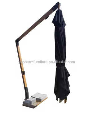 13 ft Large Garden Umbrella Parasol Black Patio Umbrellas 4m Giant Black Cantilever Patio Umbrellas With Base