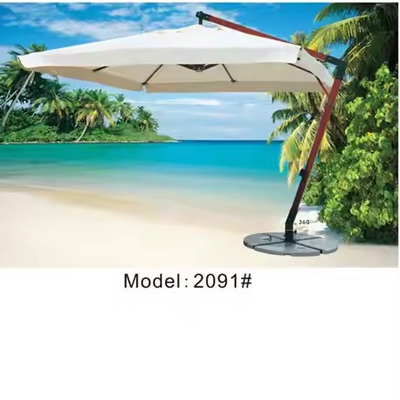 Outdoor Wood Like Aluminum Pole Beach Umbrella Garden Umbrella Parasol Patio Umbrella