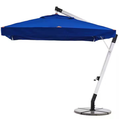 13 ft Heavy Duty Strong Windproof Beach Umbrella Outdoor Large square Cantilever Umbrella With Fringe