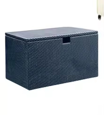 Outdoor Pool Decor Stylish Wicker Resin Backyard Storage Box Rattan Deck Boxes and Patio Storage