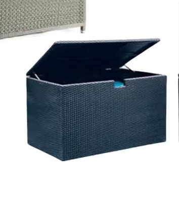 Outdoor Pool Decor Stylish Wicker Resin Backyard Storage Box Rattan Deck Boxes and Patio Storage