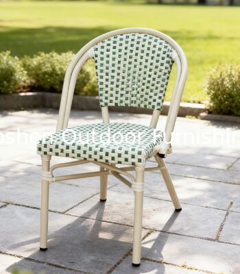 French Patio Furniture All Weather Rattan Outdoor Patio Bistro Dining Chairs for Garden Patio Use