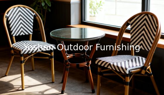 2 Seater Outdoor Aluminum Rattan Dining Table Set with Glass Top Forgarden Patio Balacony Terrance