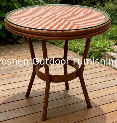 All Weather Portable Outdoor Coffee Table Compact Folding Design for Hotel Balcony Bistro