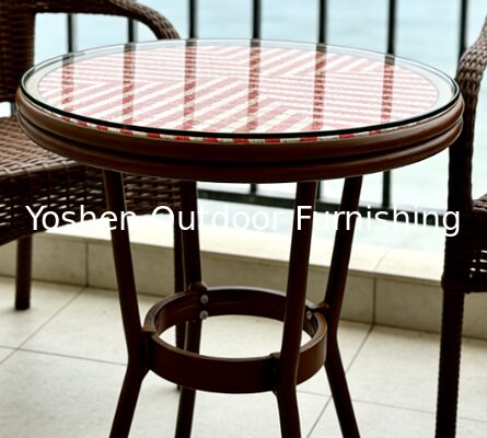 All Weather Portable Outdoor Coffee Table Compact Folding Design for Hotel Balcony Bistro