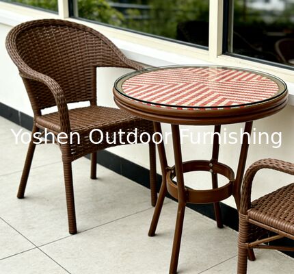 All Weather Portable Outdoor Coffee Table Compact Folding Design for Hotel Balcony Bistro
