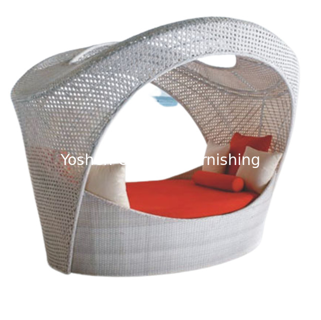 Wicker rattan outdoor cabana beds hotel resort cabana day beds waterproof beach cabana ---6108