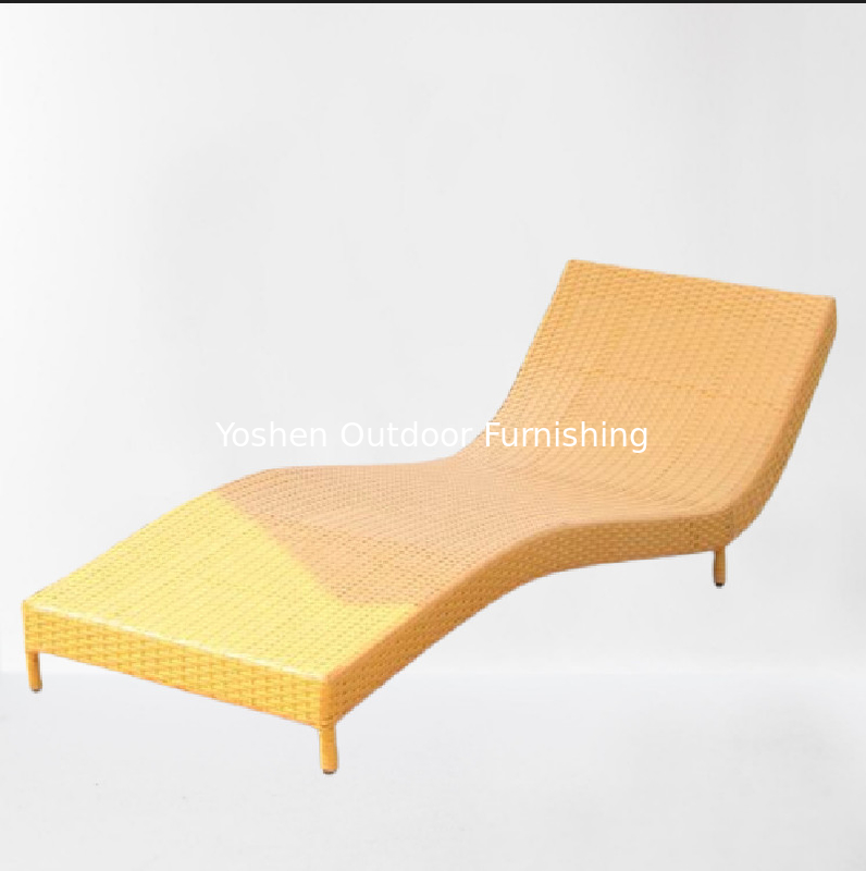Aluminum outdoor pool bed garden rattan garden day bed wicker plastic luxury outdoor hotel lounge ---6267