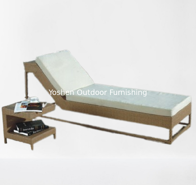 Patio furniture set garden rattan wicker outdoor chaise lounge aluminum beach lounger hotel pool lounger---6101