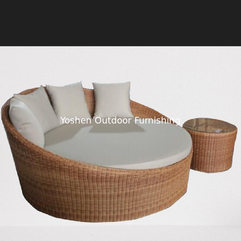 Foshan factory direct synthetic rattan material outdoor daybed swimming pool daybed hotel Beach Daybed---6011