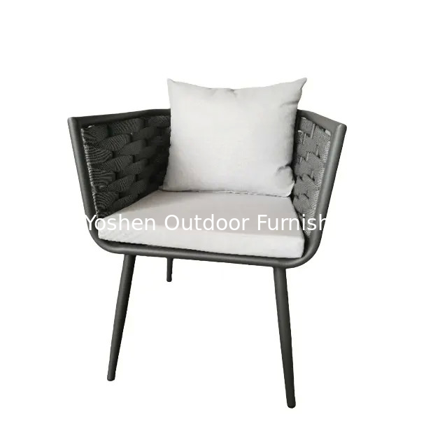 Hotel resort swimming pool luxury rope outdoor chair garden chairs outdoor chair set with cushion---6800