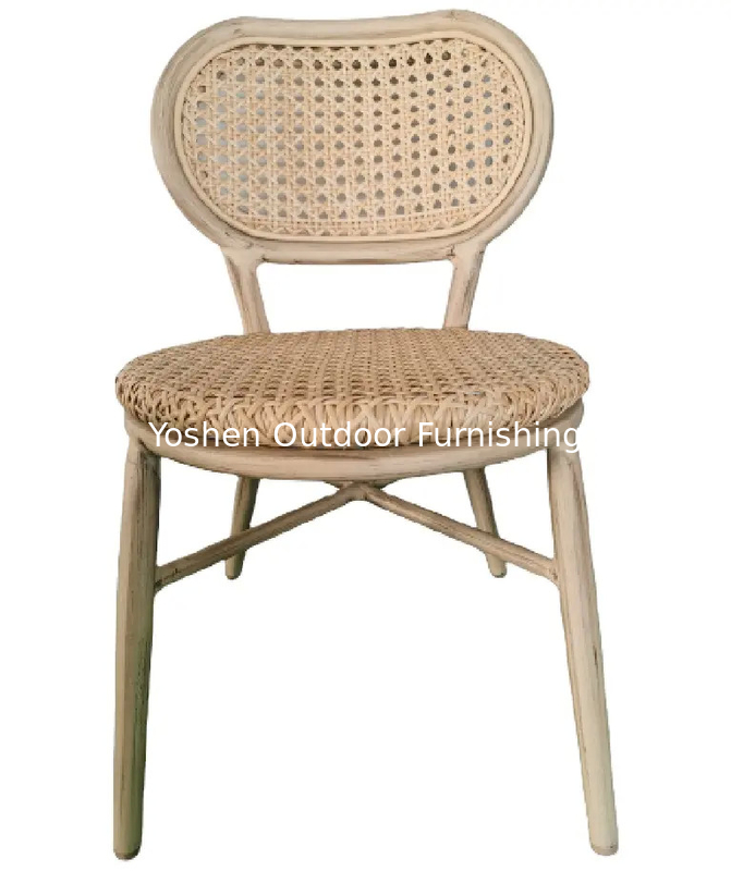 High class star hotel luxury outdoor furniture aluminum chair bamboo look garden table and chairs set---6099