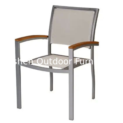 Aluminum stackable garden chair waterproof pool side chair outdoor aluminum fabric chair---YS5612