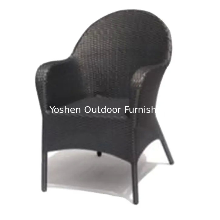 Rattan wicker plastic library reading chair home furniture balcony living room comfortable reading chair---YS4549