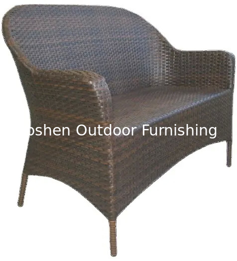 Synthetic rattan wicker outdoor garden bench chair plastic hotel swimming pool benches---YS5640
