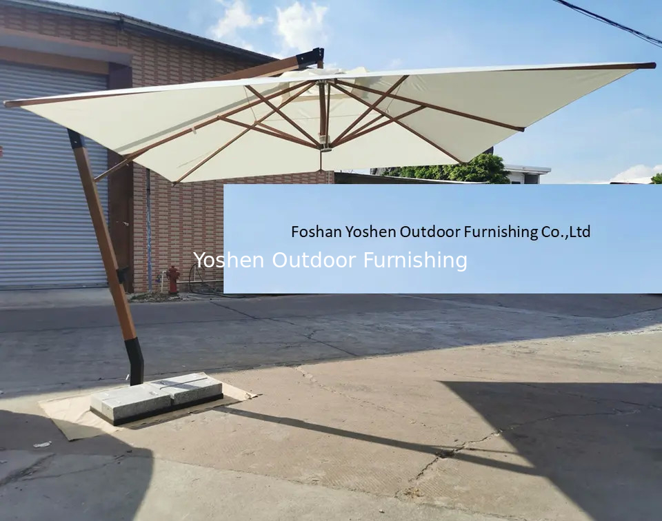 Star hotel outdoor restaurant shade parasol vintage garden umbrella cantilever patio big beach umbrella with tilt---2091