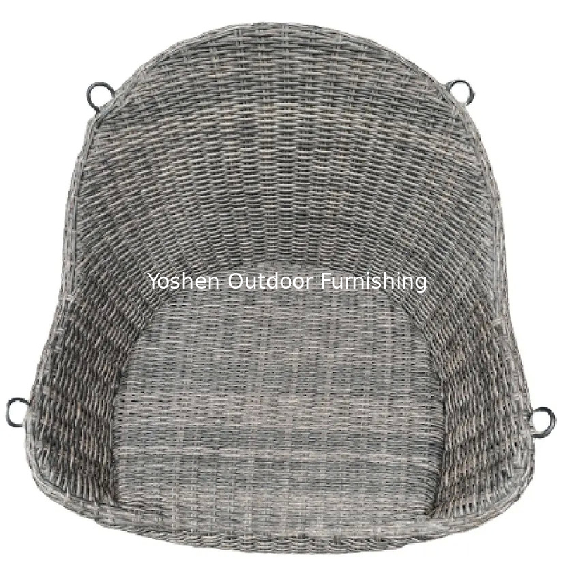 Luxury hotel resort backyard outdoor swing set wicker aluminum garden hammock shell Rattan Patio Swings---6070