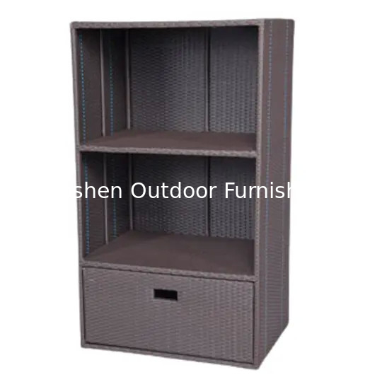 Beach furniture plastic rattan wicker waterproof hotel pool shower bath towel storage cabinets carts---8253