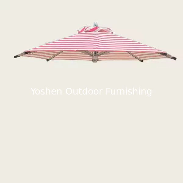 8 ft pink White Strip Patio Umbrella Canopy Octagon Canvas for Beach Umbrellas Parasol Replacement Outdoor Umbrella Canopy