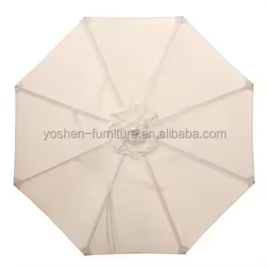10ft Replacement Beige Parasol Covers 8 Ribs Market Patio Umbrella Canopy Cover Canvas for Outdoor Umbrellas