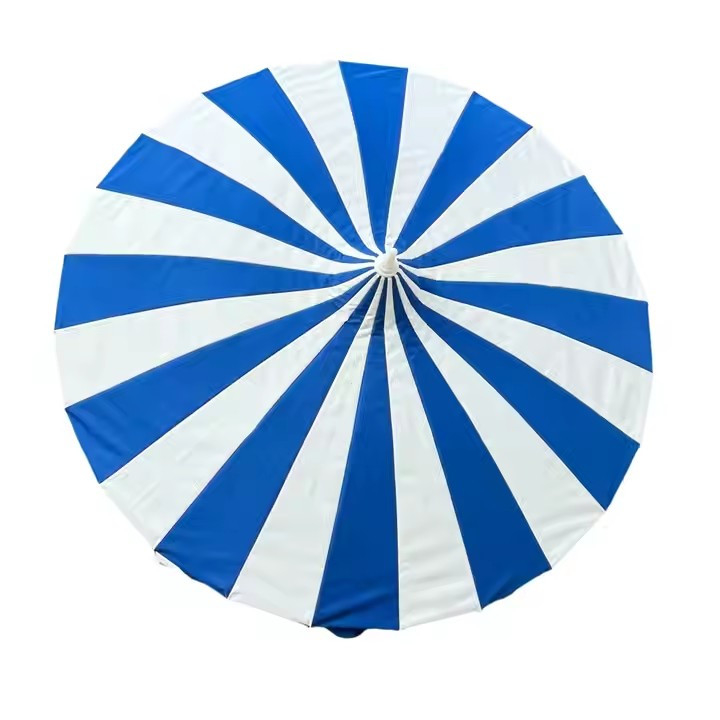 8.5 ft Durable Stainless Steel Pole White Umbrella Pagoda Light Weight Pagoda Outdoor Umbrellas Parasol