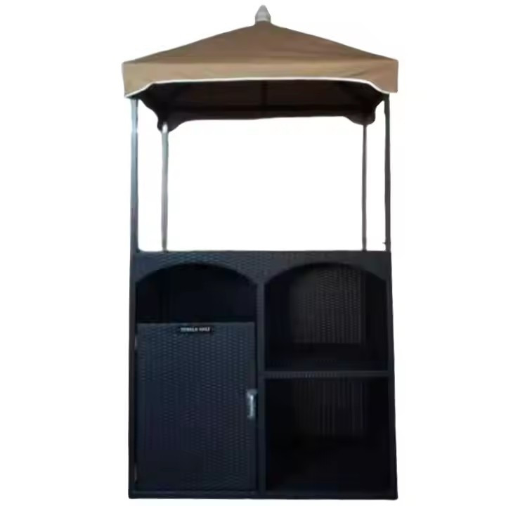 Promotional Pool Furniture Rattan Wicker Outdoor Towel Cabana Resort Hotel Aluminum Poolside Towel Cabinet