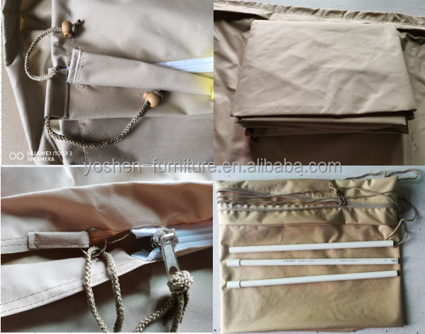 600D Waterproof High Quality Parasol Protective Covers With Zip and Operating Rod Patio Umbrella Cover 4