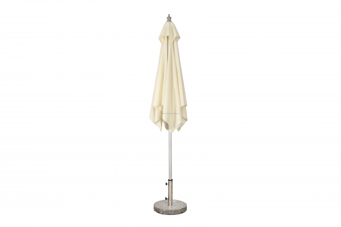 6.6 FT Central Aluminum Pole Beach Umbrella Outdoor Patio Cabana Resort Hotel White Umbrella Parasol 1