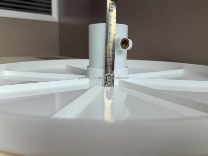 14.5'' Portable Umbrella Table Patio Pool Drink Shelf Stand White Plastic Round Outdoor Beach Umbrella Tray Table 8