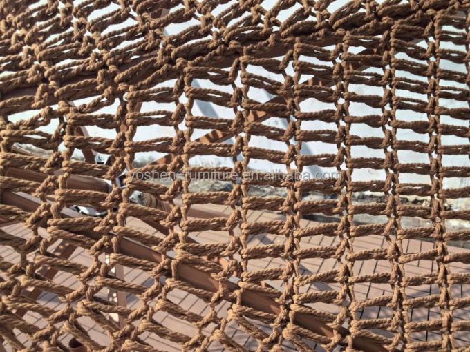 9 ft Coffee Chocolate Outdoor Macrame Beach Umbrella Rope Woven Crochet Umbrella Tassel Fringe Market Umbrella 4