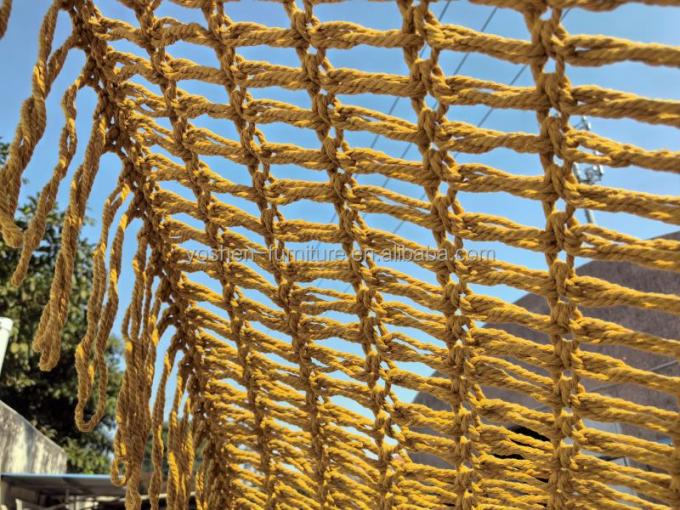 9 ft Yellow INS Trend Resort Umbrella Parasol Woven Crochet Umbrella Tassel Macrame Parasol 5