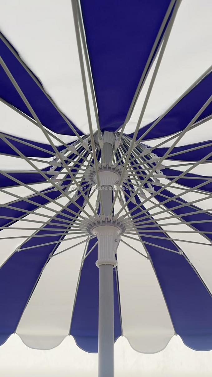 8.5 ft Stainless Steel Pole Pagoda Umbrella Patio Fiberglass Rib Beach Umbrella Red and White Pagoda Umbrella 6