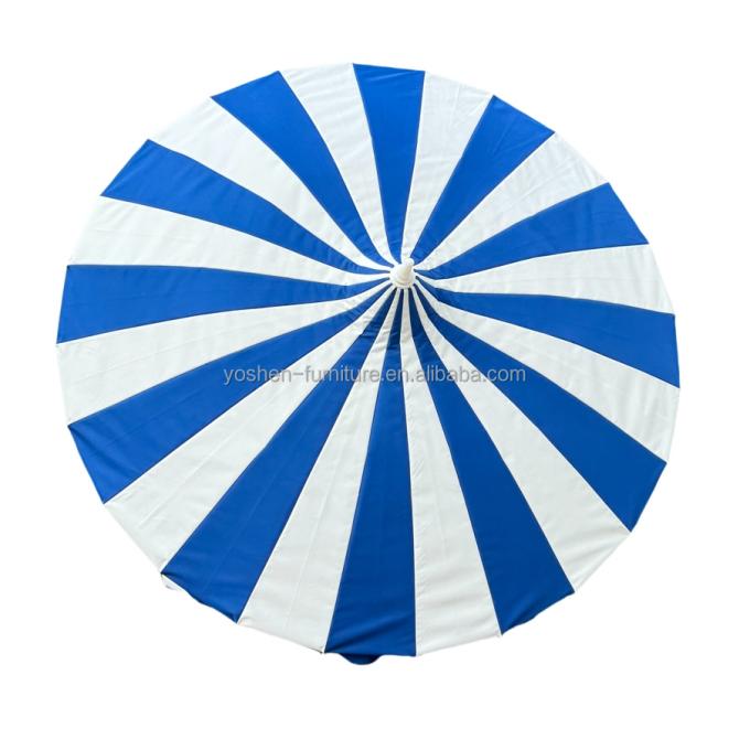 8.5 ft Stainless Steel Pole Pagoda Umbrella Patio Fiberglass Rib Beach Umbrella Red and White Pagoda Umbrella 9