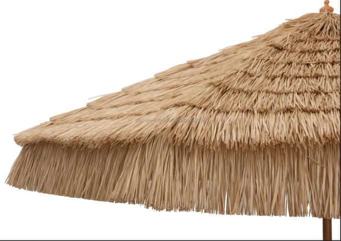 Resort Hotel Hawaii Style Synthetic Thatch Palm Leaf Garden Umbrella Parasol Straw Glass Beach Umbrella 1