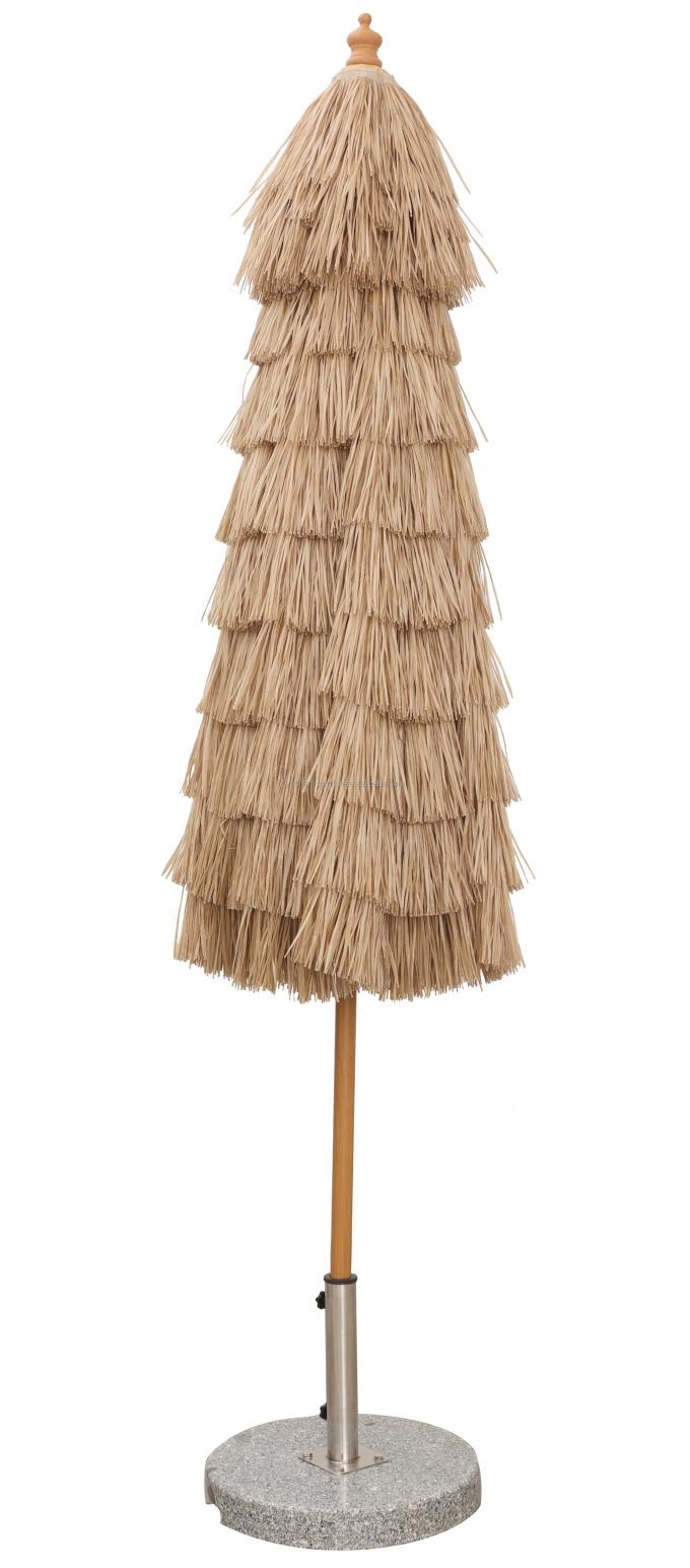 Resort Hotel Hawaii Style Synthetic Thatch Palm Leaf Garden Umbrella Parasol Straw Glass Beach Umbrella 5