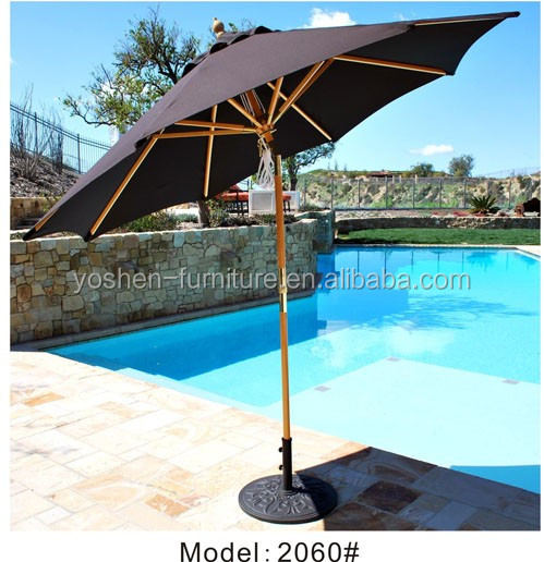 Outdoor Beach Swimming Pool Aluminum Pole Umbrella Parasol Sun Shade Umbrella 0