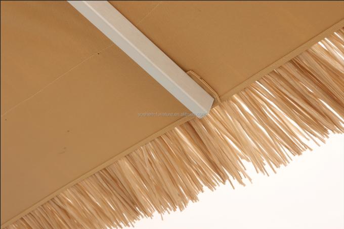 8 FT Aluminum Vintage Maldives Umbrella Beach House Hula Beach Umbrella Resort Thatched Tiki Umbrella 2