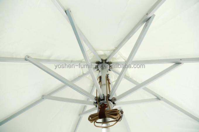 Resort Commercial Beach Garden Two Layer Round Outdoor Table White Umbrellas Parasols Restaurant Umbrella 2