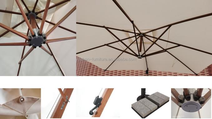 Swimming Pool Patio Umbrella Waterproof Garden Cafe Parasol Logo Customized Cantilever Beach Umbrella With Fringe 5