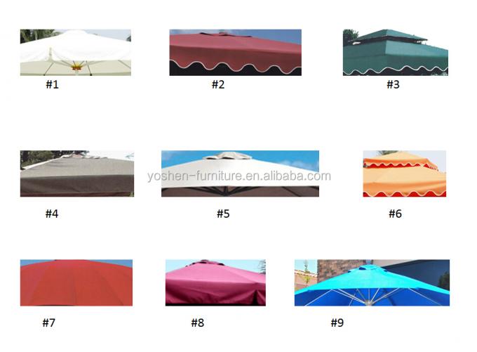 Outdoor Fringe Sun Canvas Parasol Large Square Aluminum Pool Umbrella Cafe Beach Garden Ombrellone 11