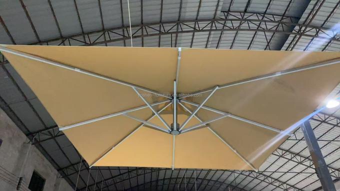 13 ft Large Garden Umbrella Parasol Black Patio Umbrellas 4m Giant Black Cantilever Patio Umbrellas With Base 8