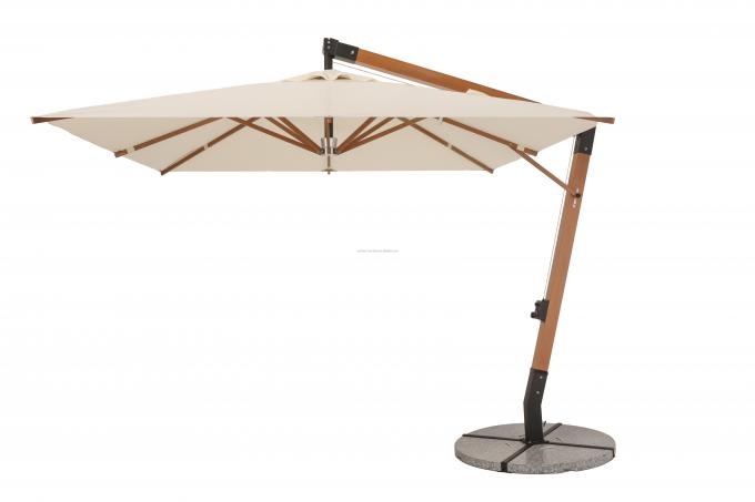 Outdoor Wood Like Aluminum Pole Beach Umbrella Garden Umbrella Parasol Patio Umbrella 1
